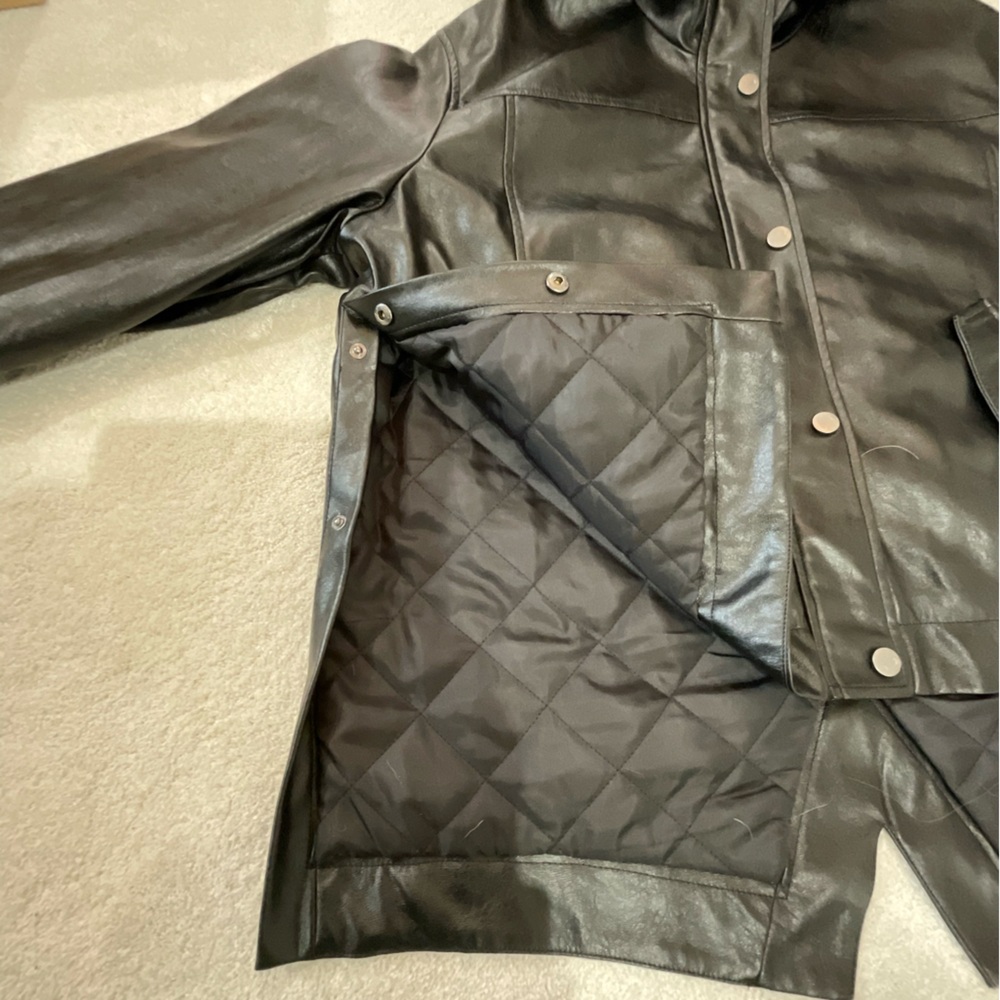 Pilcro Black Faux Fur Hooded Jacket - Picture 8 of 12